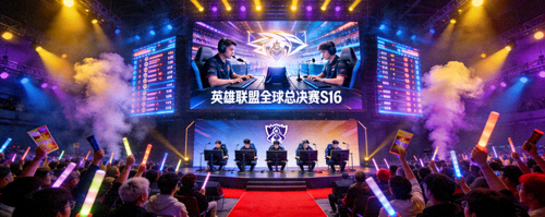 英雄联盟全球总决赛S16现场电竞直播盛况